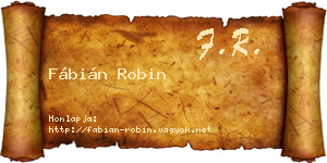 Fábián Robin névjegykártya